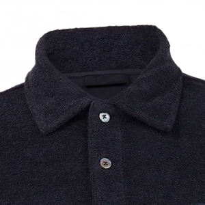 Logo personnalisé plaine 100% coton de haute qualité vierge éponge velours Polo pour hommes chemises unisexe Logo personnalisé hommes Polo Shirt - Product Image 2