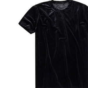 Fabricante de ropa de diseñador Camiseta Hombre de manga corta Camiseta de terciopelo personalizado hombres camiseta de terciopelo - Product Image 4