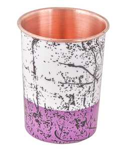 Verre de cuivre imprimé gravé de haute qualité avec finition d'œuvres d'art tribales ethniques pour le but de cadeau de retour au prix de gros - Product Image 1