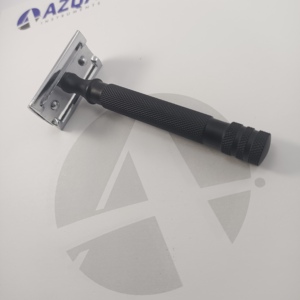 Rasoir de sécurité pour barbe à manche noir, rasoir à raser de haute qualité pour hommes, pour un usage domestique et professionnel - Product Image 4
