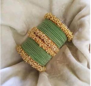 ชุดกำไลข้อมือชูริทำด้วยมือสำหรับ2024กำไลแก้วขนาดสีตามสั่งเครื่องประดับมือปากีสถานของผู้หญิงอินเดียที่ทันสมัย - Product Image 3