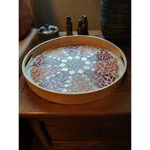 Dessous de verre de boisson en érable de qualité supérieure, décor à la maison côtier, cadeau pour elle, cadeau de pendaison de crémaillère, à carreaux avec du blanc, - Product Image 3