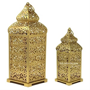 Latest <b>Decorative</b> Iron <b>Moroccan</b> Candle Lantern Gold Finished for Home Wedding <b>Decoration</b> Tabletop & Floor Lantern - Product Image 6