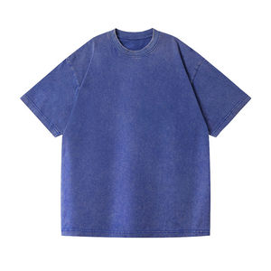 Qualité supérieure et bon prix t-shirt noir poids lourd surdimensionné lavé à l'acide pour le sport des hommes - Product Image 6