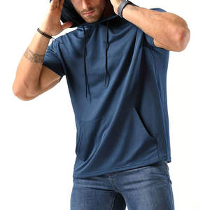 Sudadera con capucha de gimnasio sin mangas de alta calidad para hombres, superventas, Impresión de logotipo personalizado de secado rápido, servicio OEM, Invierno teñido liso - Product Image 1