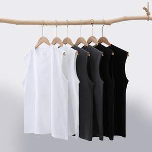 Gran Oferta personalizada 100% algodón transpirable gimnasio correr deportes camisetas sin mangas para camiseta Unisex para hombres - Product Image 2