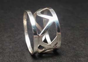 Anillos de doble banda de joyería de plata hechos a mano de moda para bodas y fiestas, disponibles para venta al por mayor - Product Image 3