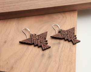 ต่างหูห้อยทำจากไม้แนว Boho-CHIC ต่างหูไม้แฟชั่น - Product Image 5