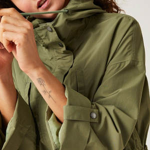 <b>Women's</b> New Style Winter Parka Jacket Long Breathable Puffer Coat Hooded <b>Collar</b> Waterproof Zipper Closure Cotton Filled Material - Product Image 6