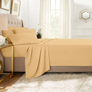 Juego de ropa de cama de algodón 100% con estampado personalizado de 3 uds, Sábana plana multicolor para uso doméstico y hotelero al por mayor - Product Image 2