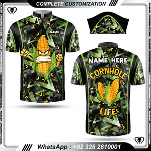 Personnalisé Concevez Votre Propre Personnalisé Cornhole Chemises Jersey quater zip Avec Poches Pour L'équipe Sublimé Cornhole Chemises - Product Image 6