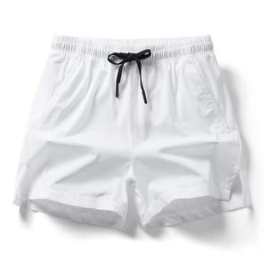 Mid Waist Breathable Knitted <b>Shorts</b> with Drawstring Closure Digital Printed Feature - Product Image 1