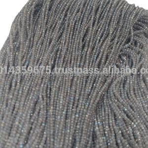 Cuentas sueltas facetadas redondas de labradorita Natural de 2mm, cristales curativos para hacer joyas, abalorios de piedra - Product Image 2