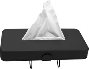 Porte-serviettes en cuir souple rectangulaire uni de luxe avec couvercle pour hôtel Ferme Meilleure qualité - Product Image 2