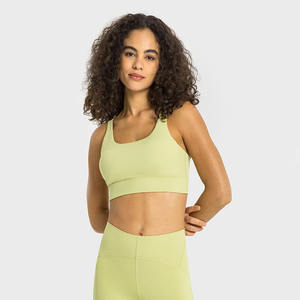 New 2024 Trending Gym Fitness Womens Sports Bra Longline Wirefree <b>Padded</b> Recycled Sports Bra for Women - Product Image 6