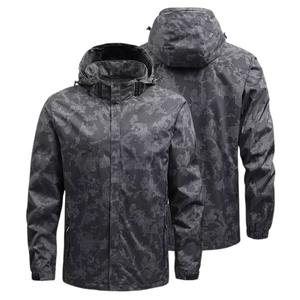 Nouveau design coupe-vent personnalisé pour extérieur, imperméable, veste à demi-fermeture éclair avec capuche en polyester et nylon, veste de moto randonnée décontractée pour hommes - Product Image 6