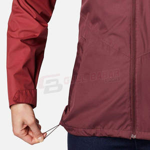 Chaqueta Cortavientos Impermeable Ligera para Mujer, Invierno, Color Sólido, Personalizable, Forro de Nailon en la Parte Delantera, Cierre de Cremallera, Acabado para Exteriores - Product Image 6