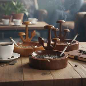 ที่เขี่ยบุหรี่ทำจากไม้จริงในครัวเรือนดีไซน์คลาสสิกแบบพกพากันตกทำความสะอาดง่ายสลักโลโก้ตามสั่งพร้อม - Product Image 3