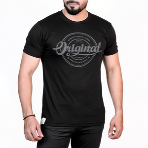 T-shirts de sonnerie pour hommes Slim Fit de haute qualité imprimé sur mesure couleur unie mélange polyester/coton séchage rapide respirant col rond - Product Image 1