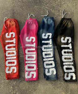 Pantalon de survêtement de sport souple grande taille pour homme Ensemble de survêtement 2 pièces en molleton respirant avec logo imprimé - Product Image 2