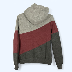 Sudadera con capucha de cuello vuelto colorido Premium para mujer Colourblock transpirable algodón polar Streetwear pulóver Top con capucha - Product Image 2