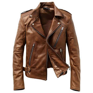 Blouson aviateur moderne pour homme en PU, coupe ajustée, style moto et motard, avec capuche, pour l'hiver, en toile, fabriqué par le fabricant - Product Image 1