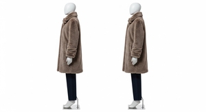 เสื้อโค้ทขนเทียมระบายอากาศได้ดีเสื้อโค้ทหนัง PU นุ่มบุผ้ากำมะหยี่สำหรับผู้หญิงเสื้อหนาวแจ็กเก็ตมีสไตล์แฟชั่นขายส่ง - Product Image 3