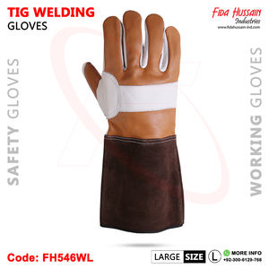 Offre Spéciale 2025 Confortable Grand Pouce Rond Conception Fil Résistant Au Feu Sécurité Du Travail TIG Soudage Gants En Cuir - Product Image 3