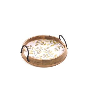 Bandeja de Servicio Hecha a Mano en India, Diseño 3D, Impresa en Madera y Resina Meena, Impermeable, para Bodas y Ocasiones Especiales - Product Image 1