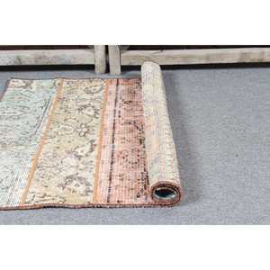 Tapis turc vintage 2,4x3,4 pieds, tapis en laine bleu à imprimé animalier - Product Image 5