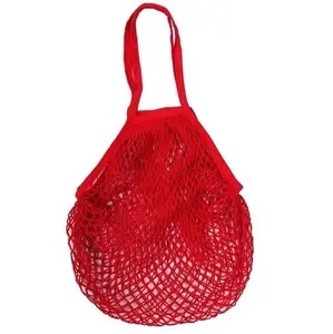 高品质网眼袋，带手柄红色网眼袋，用于土豆和洋葱包装