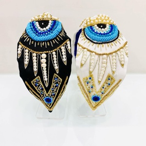 Trendy <b>Beaded</b> <b>Headband</b> For Women Girls Handmade Hair Colorful Elegant Design Stylish Comfortable Lightweight Perfect For Casual - Product Image 3