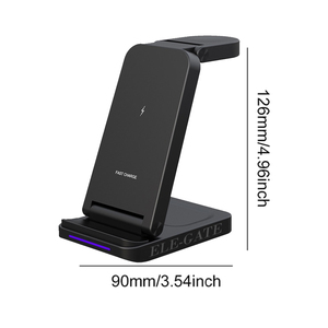 Stazione di Ricarica Wireless 3 in 1 da 15W per Smartwatch, iPhone e AirPods in Materiale PC Durevole - Product Image 4