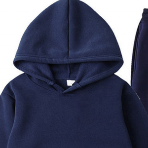 Vente en gros d'ensemble de sweats à capuche surdimensionnés pour hommes de couleur unie personnalisée ensemble de survêtement de jogging d'hiver respirant ensemble de sweat à capuche - Product Image 2