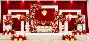 Arches en bois blanches de style romain de luxe pour mariages, panneaux arrière en bois pour scène d'événement, scène de réception, cadres/panneaux en bois – Royaume-Uni - Product Image 2