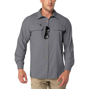 Chemises de pêche à manches longues à séchage rapide avec poche pour hommes - Product Image 2