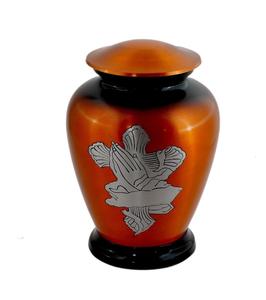 โกศเผาศพอลูมิเนียมแกะสลักสีเงินสําหรับเถ้ามนุษย์ ผู้ใหญ่ - โกศเก็บเถ้าที่ระลึกงานศพที่ทําด้วยมือ - รวมถุง - Product Image 5