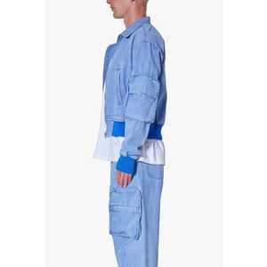 Chaqueta vaquera recortada-Azul - Product Image 5