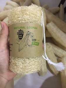 Vente en gros de logo de marque privée ovale, éponge de luffa de douche exfoliante naturelle et écologique pour le bain - Product Image 4