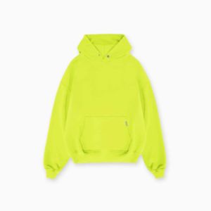 Sweat-shirts à capuche en polaire chaud de haute qualité 100% coton vert néon, vente en gros, strass personnalisés, streetwear, hip-hop, pour hommes, 100% - Product Image 3