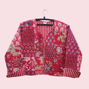 Chaquetas acolchadas de retazos de algodón hechas a mano indias al por mayor, la apariencia perfecta de declaración de moda hace un pensamiento - Product Image 5