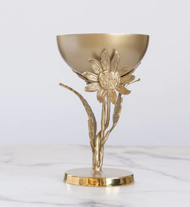 Support de conception de feuille décoration de mariage ensemble de bols de service en métal noyer support de conception de fleur pièce maîtresse de table bol de fleur - Product Image 5