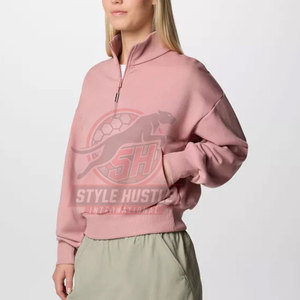Sudaderas personalizadas de media cremallera para mujer, ropa de abrigo de media cremallera para mujer - Product Image 2