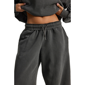 Pantalon de survêtement ultra ample personnalisé en molleton brossé coton-polyester, style streetwear, coupe oversize à jambe large - Product Image 4