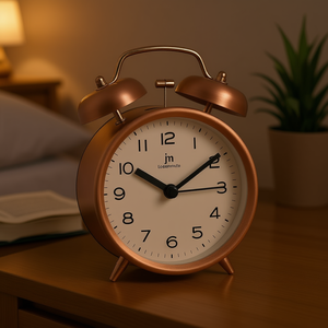 JA 7111R Copper Alarm <b>Clock</b> Stylish Desk & <b>Table</b> <b>Clock</b> by Lowell - Product Image 3