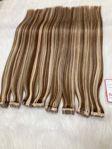 Extensiones de cabello Remy humano 100% de la mejor calidad, todos los tamaños, extensión de cabello con cinta, Color claro alto, máquina de doble estiramiento, trama Doble - Product Image 5