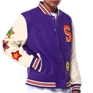 Nueva mejor calidad personalizada adulto/joven béisbol Letterman chaqueta bordado cuero manga Letterman Varsity chaqueta - Product Image 2