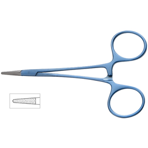 Porte-aiguille en titane Webster 4,5 pouces (11,5 cm) à mâchoires diamantées pour chirurgie esthétique délicate du visage, instrument chirurgical par Vaslcare - Product Image 1