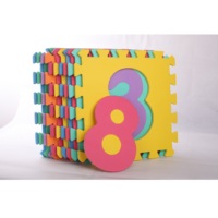 Fournisseur en gros OEM Tapis de puzzle à emboîtement en mousse EVA écologique Tapis de jeu pour enfants alphabet et chiffres colorés