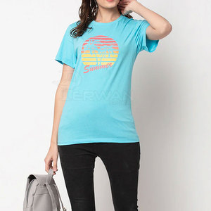 Camiseta de mujer de alta moda del fabricante Nueva llegada Venta en línea para ropa de calle de verano - Product Image 4